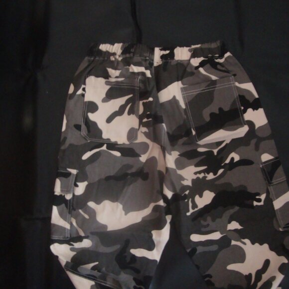 Drawstring Camouflage Trousers Pants Unisex Size Small Camo. 4 Pockets - Picture 9 of 10